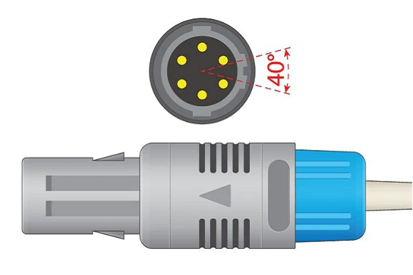 RespBuy-SPO2-Probe-LifePlus-6-Pin-Double-Notch-Connector